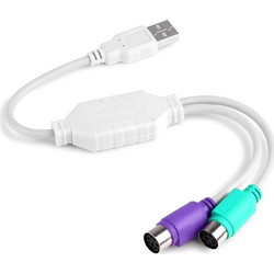 Καλώδιο USB Σε 2x PS2 Θηλυκό 0.20m Λευκό POWERTECH CAB-U047