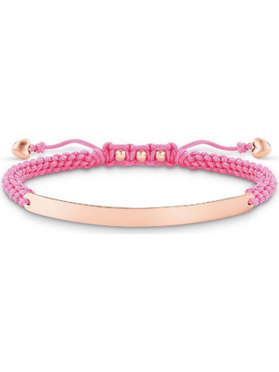 Thomas Sabo Γυναικείο Βραχιόλι Μακραμέ από Κορδόνι & Ασήμι LBA0048-597