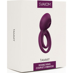 Svakom Tammy Double Vibrating Ring Ελαστικό Δαχτυλίδι Πέους Σιλικόνης με Δόνηση Μωβ
