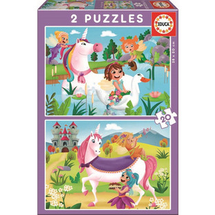 Παιδικό Puzzle Educa Μονόκεροι & Νεράιδες 2x20 Κομμάτια