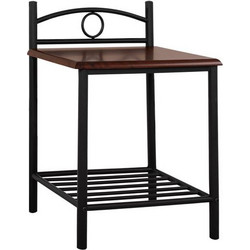 ΚΟΜΟΔΙΝΟ REVEN HM387 ΑΠΟ ΜΕΤΑΛΛΟ ΚΑΙ ΞΥΛΟ RUBBERWOOD 45x35x48-61Y εκ
