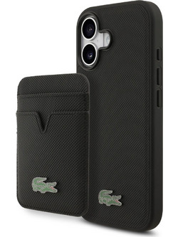 LACOSTE Iconic Petit Pique Magsafe Case + Wallet For Iphone 17 Black - (LCHMBWP17SPLAK)