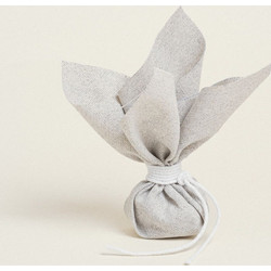 Beauty Home ΜΑΝΤΗΛΙ 27 x 27 cm ΓΚΡΙ ΑΣΗΜΙ LUREX