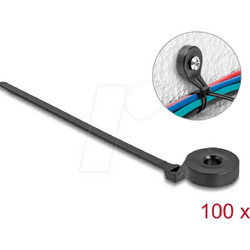 Δεματικό καλωδίων DeLock με κρίκο στερέωσης Μ 180 x Π 6 mm (18915) - 100 τεμάχια 18915