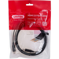 Unitek Καλώδιο HDMI 2.0 Flat HDMI Male to HDMI Male 2m Black