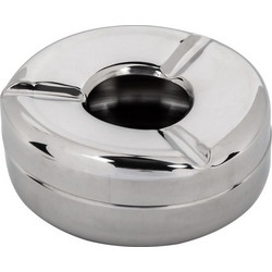 Τασάκι Μεταλλικό Στρογγυλό Ασημί O11.5x4.5cm
