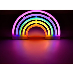 LED Neon Φωτιστικό Ουράνιο Τόξο Πολύχρωμο με USB 30x18cm