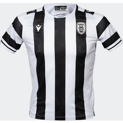 Macron PAOK FC 2025/26 Home Παιδική Ποδοσφαιρική Φανέλα C-04-02-01-1-2526 BLACK/WHITE