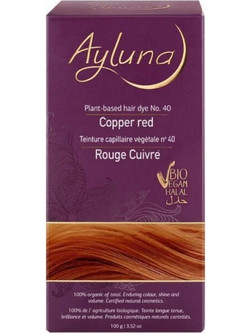 Ayluna Plant-Based Hair Dye 40 Copper Red Φυτική Μόνιμη Βαφή Μαλλιών Χωρίς Αμμωνία 100gr
