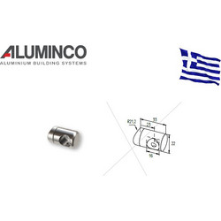 Σύνδεσμος κολώνας F50-100 για κάγκελα αλουμινίου τύπου INOX Aluminco 4312 σε Ral 9005 Mat