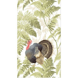 Χαρτοπετσέτες Guest Turkey Among Ferns 10.8x19.8cm Caspari (15 Tεμάχια)