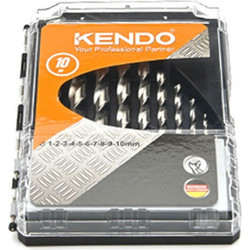 Kendo Σετ 10 Τρυπάνια HSS Τιτανίου για Μέταλλο 11603033