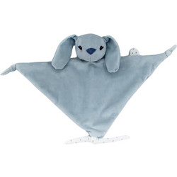 Carlo Baby - Bunny Cuddle cloth with pacifier holder - Light blue