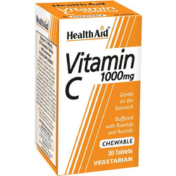 Health Aid Vitamin C 1000mg Chewable 30 Μασώμενα Δισκία