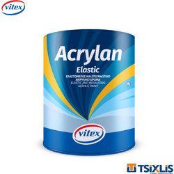 Vitex Acrylan Elastic Ακρυλικό Ελαστομερές Χρώμα Εξωτερικού Χώρου Λευκό 3lt