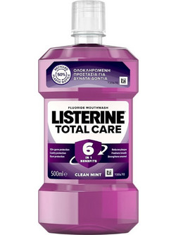 Listerine Total Care Στοματικό Διάλυμα για Λεύκανση Κατά της Πλάκας για Προστασία Ούλων 500ml