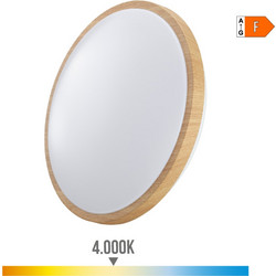 LED πλαφονιέρα 18W στρογγυλή φυσικό λευκό 4000K IP20 με εφέ ξύλου 1820lm/W 32539 EDM