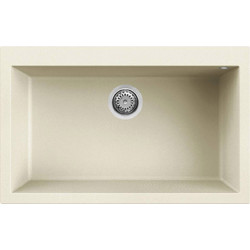 Elleci Quadra 130 Υποκαθήμενος Νεροχύτης Γρανίτη Bianco Antico 79x50cm