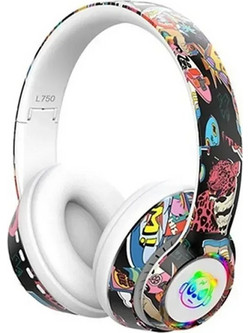 Graffiti ΑΚΖ-250 Ασύρματα Bluetooth Παιδικά Ακουστικά On Ear Λευκά