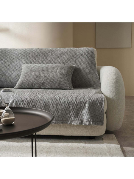 Gofis Home Ριχτάρι Τριθέσιου Καναπέ 180x300 Ordine 184/15 Silver Grey
