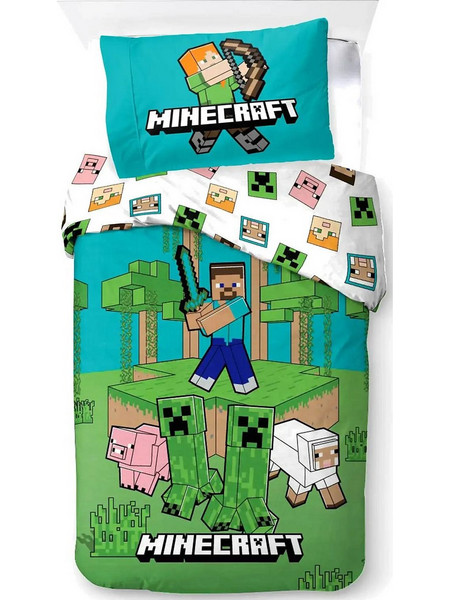Bed Linen - Adult Size 140 x 200 cm - Minecraft Jungle Explore (1029465)