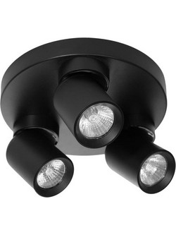 Evivak Σποτ τριπλή ροζέτα Aurora 3xGU10 Φ60mm κινητό Μαύρο - (109292)