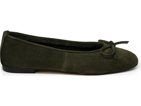 Bigshoes GA1134-19 Δερμάτινη Μπαλαρίνα Πράσινο
