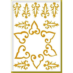 ΑΥΤOΚΟΛΛΗΤΟ TRANSFER GLITTER S-08 GS-08 GOLD 17x25cm