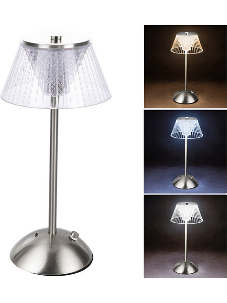 Kooper Ρετρό Επιτραπέζιο Φωτιστικό Αφής Silver 5926063