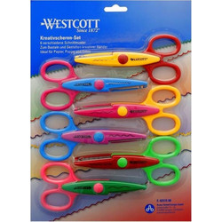 Ψαλίδια κυματιστά Westcott για craft σε διάφορα σχέδια κοπής 6τεμ. 14cm E-42515