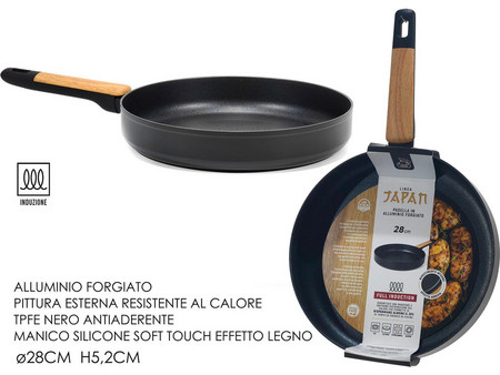 Τηγάνι Αντικολλητικό 28cm από Αλουμίνιο με Λαβή Σιλικόνης