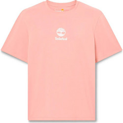 Timberland Ανδρικό T-Shirt Print Stack Logo TB0A6WWTR85 Ροζ