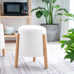 Σκαμπό Nextdeco Natural λευκό Υ46,5x38x37,5εκ