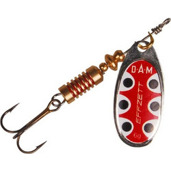 Dam Effzett Standard Spinner 3g Τεχνητό Δόλωμα 3gr Silver Black Dot