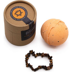 Ancient Wisdom Tiger Eye Gem Bracelet Bath Bomb Set