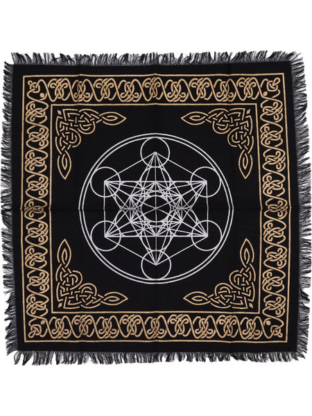 Esoteric Fringed Altar Cloth - Chakra Chart