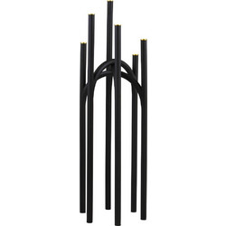 Κηροπήγιο Angui 30x26x92cm Black-Gold Aytm Μέταλλο
