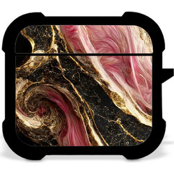 CUSTOM Marble Black-Pink - Airpods 3