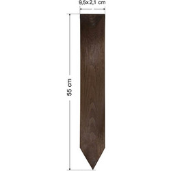 Σετ 10 τμχ πάσσαλοι σανίδα deck 50115 9,5X2,1X55 cm με μύτη-Tesias Group