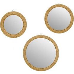 Καθρέφτες στρογγ.set3/ πλεχτοί Φ23,5cm