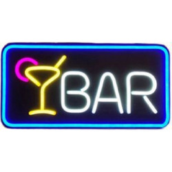 Led Φωτιζόμενη Διαφημιστική Πινακίδα BAR 50X25εκ