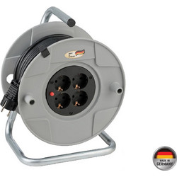 Μπαλαντέζα Καρούλι Brennenstuhl - 4x Schuko - 3x1.5mm - Καλώδιο 25m - Γκρι 150158