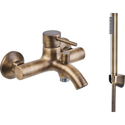 ΜΠΑΤΑΡΙΑ ΜΠΑΝΙΟΥ-ΛΟΥΤΡΟΥ BRONZE ΟΡΕΙΧΑΛΚΙΝΗ RETRO MODEA ETNA MINIMAL BRUSHED BRONZE