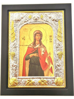 Ασημένια Εικόνα Αγία Κυριακή 19x24cm