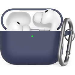 Θήκη Σιλικόνης AhaStyle WG184 Apple AirPods Pro 3 Premium με Γάντζο Σκούρο Μπλε N70576