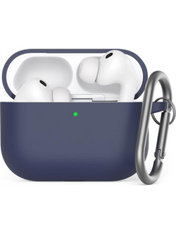 Θήκη Σιλικόνης AhaStyle WG184 Apple AirPods Pro 3 Premium με Γάντζο Σκούρο Μπλε N70576