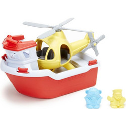 Green Toys Σκάφος Διάσωσης Με Ελικόπτερο