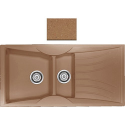 Sanitec Classic 329 Επικαθήμενος Νεροχύτης Γρανίτη Ματ Granite Celtic Stone 104x51cm