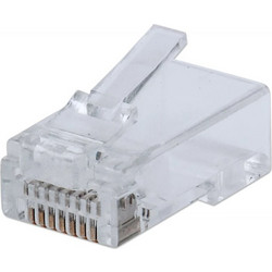 INTELLINET IWP-CAT6U - Φις δικτύου RJ45 UTP Pass Through Για CAT6 Καλώδιο Πακέτο 50 τμχ