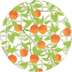 Caspari Σουπλά Στρογγυλό Σκληρό Χαρτόνι Orange Grove 1 Τεμάχιο (35 cm)